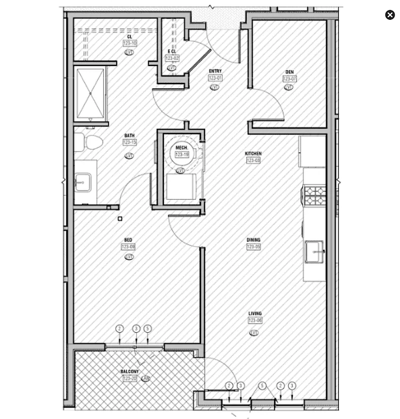 Floor plan A1G - Den