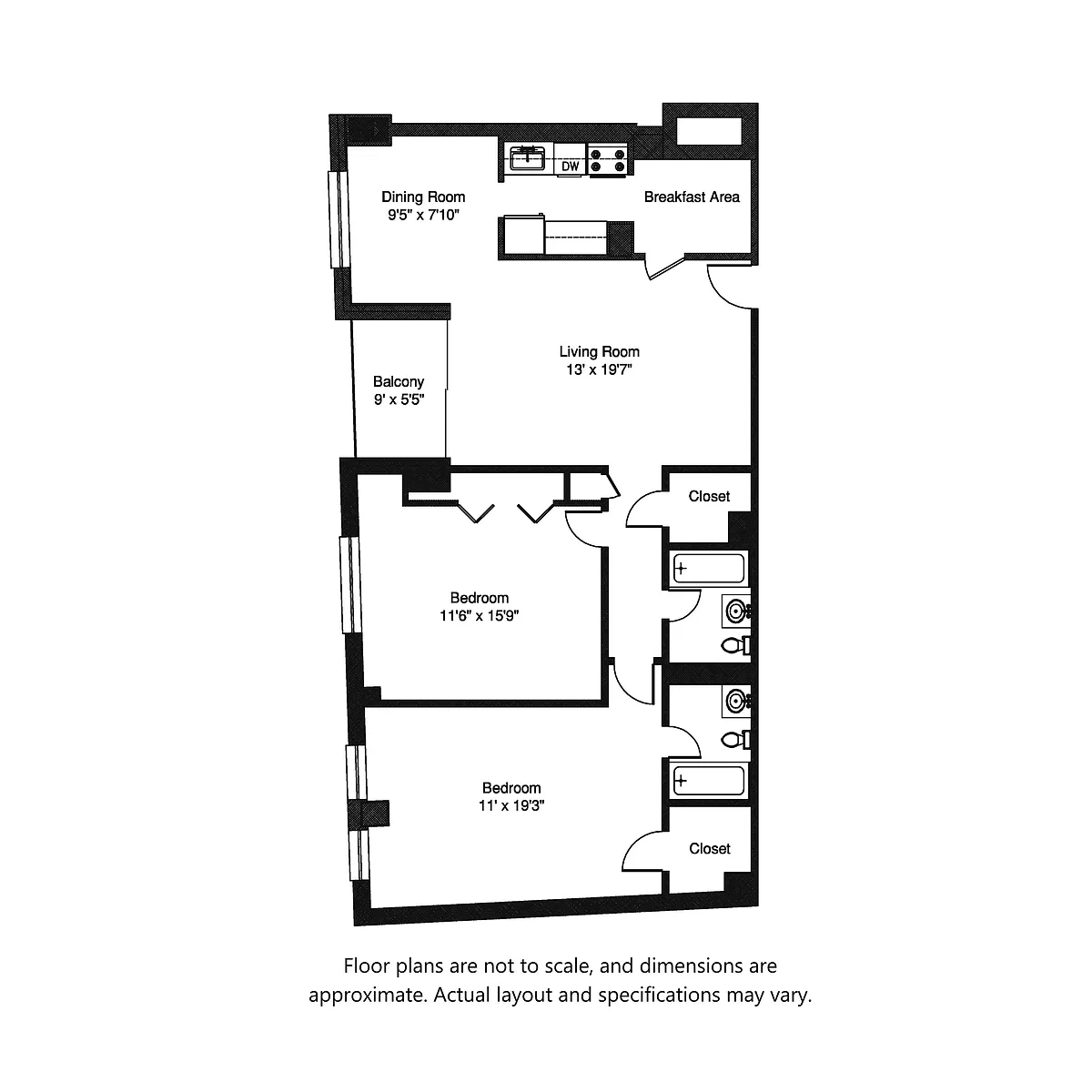 Floor plan 2x2 Classic