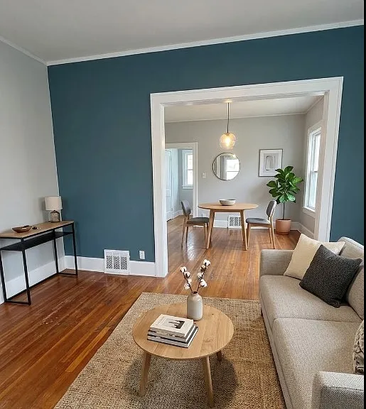 Staged Living room and Dining