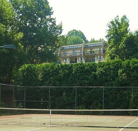 tennis court belongs to apartment's complex