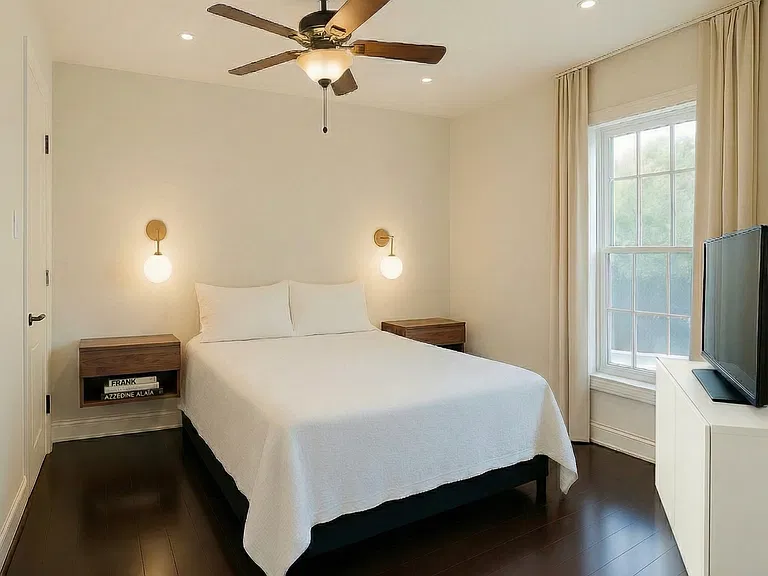 Furnished Bedroom + Walk-in closet