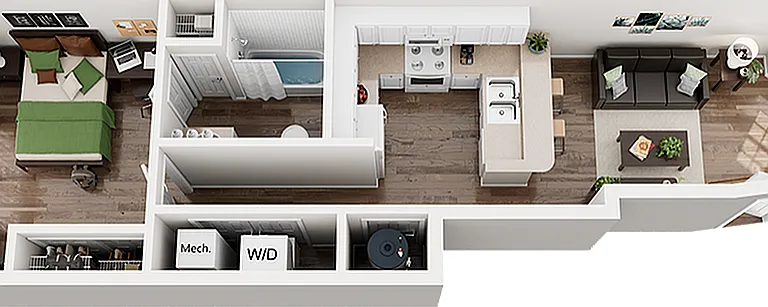 The-Province-Greensboro-1x1B-Floor-Plan