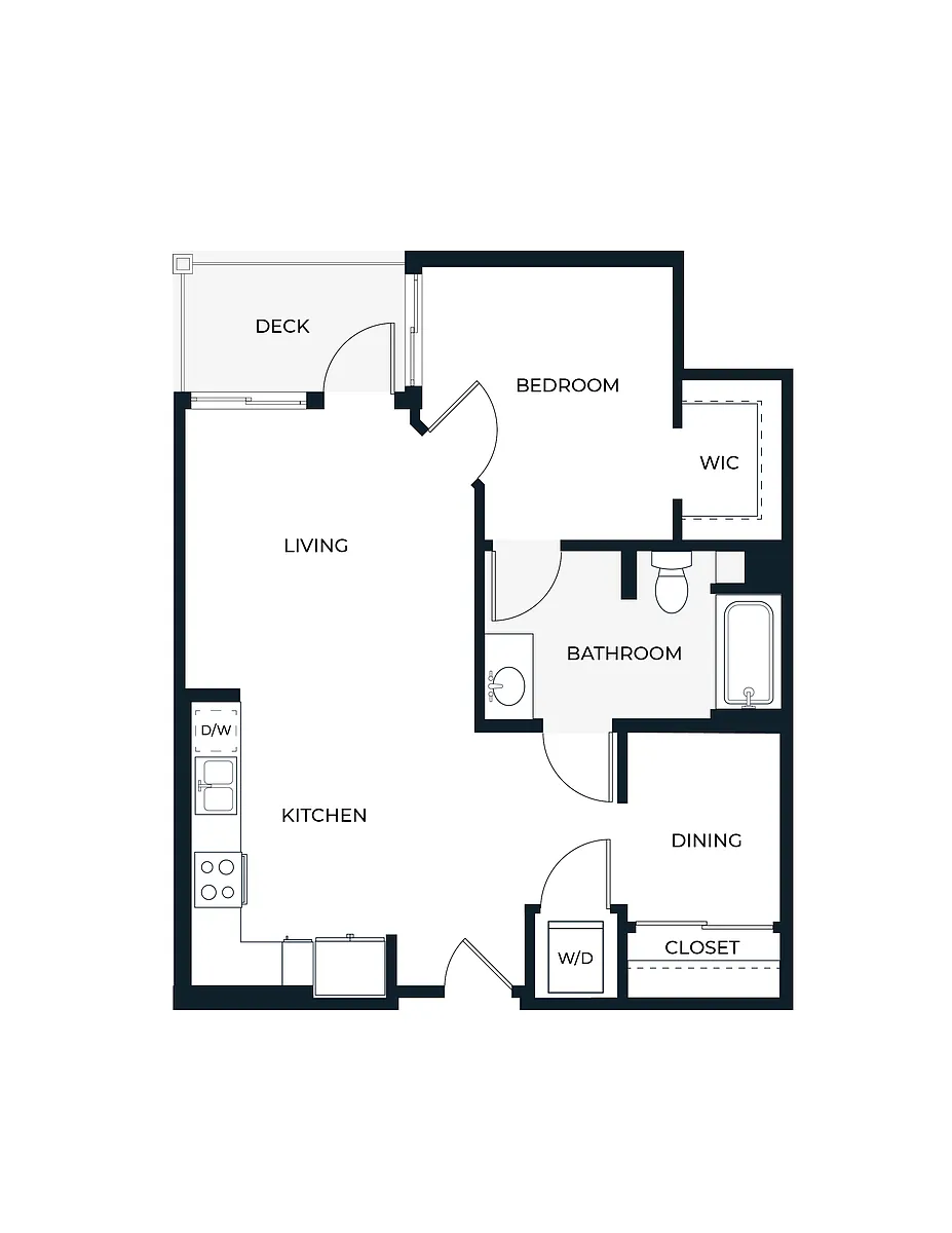 Floor plan One Bedroom A3