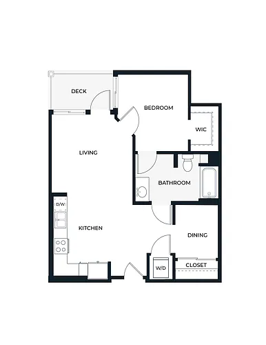 Floor plan One Bedroom A3