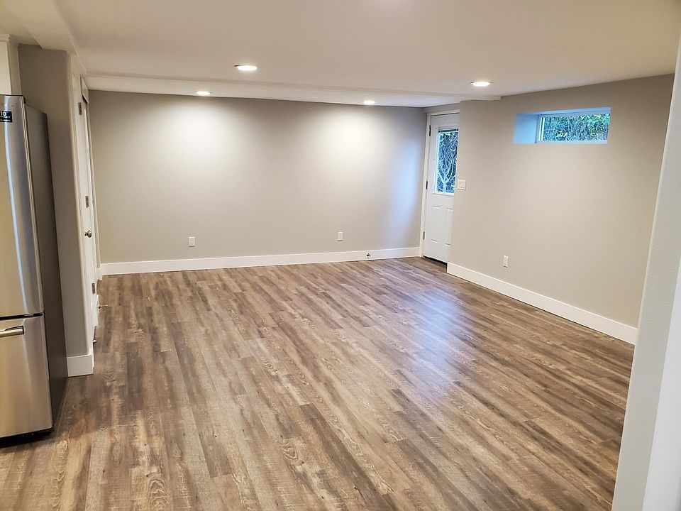 Entry door & living room.