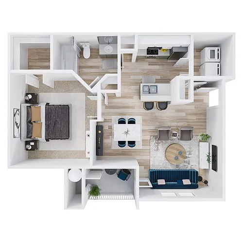 Floor plan 1 Bed 1 Bath A