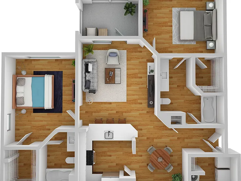 2 Bedroom | 2 Bath | 1054 SF 2 Bedroom | 2 Bath | 1054 SF