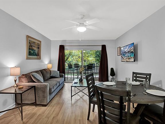 View of Living room when staged and nicely furnished