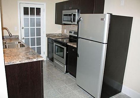 Beautiful, stainless, electric appliances, includes refriger