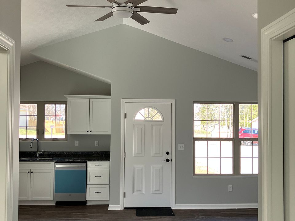 Looking out to living area