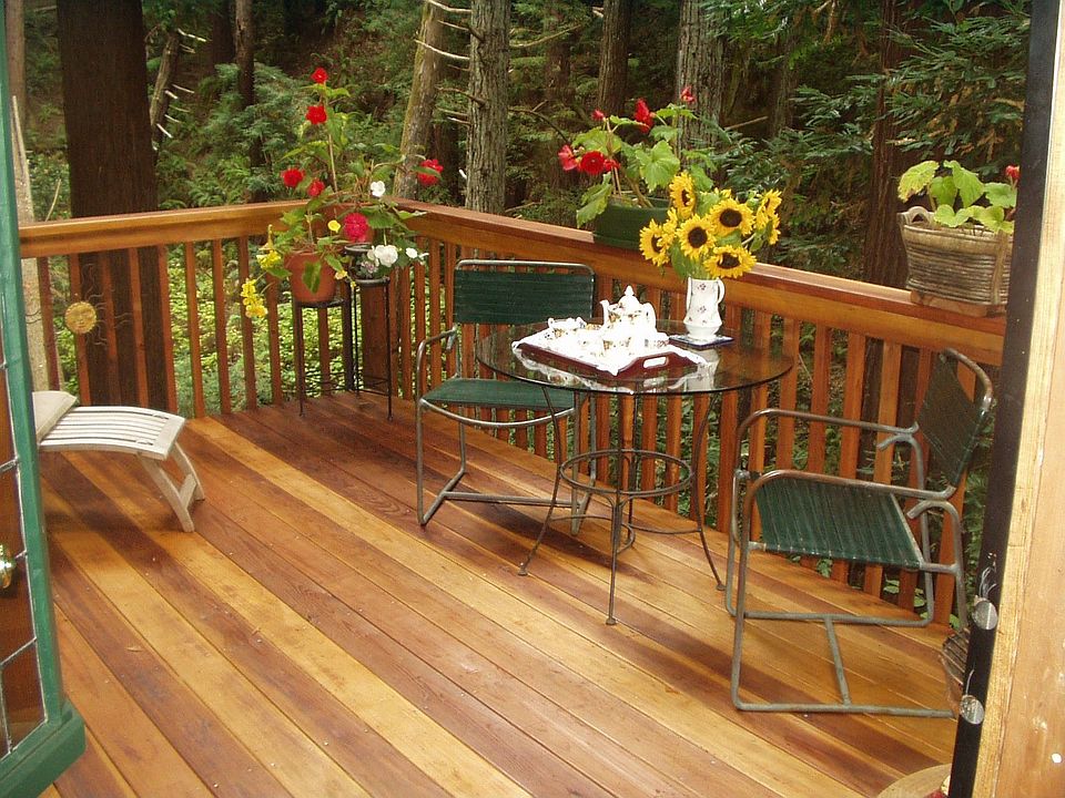 Upper deck overlooking redwoods 