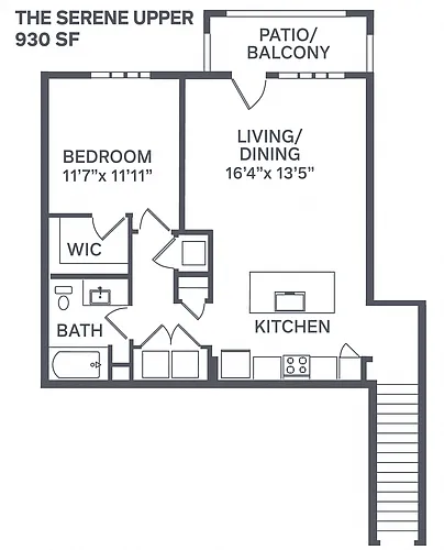Floor plan The Serene Upper - Attached Garage