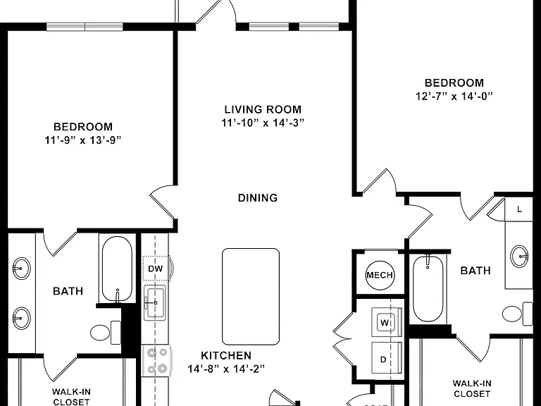 2 Bedroom | 2 Bath | 1151 SF 2 Bedroom | 2 Bath | 1151 SF