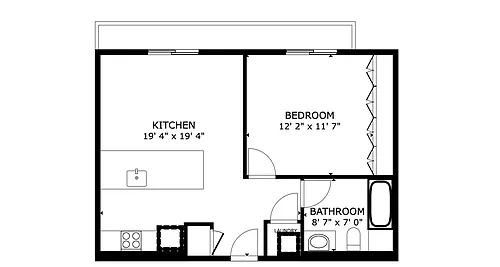 Floor plan One Bedroom