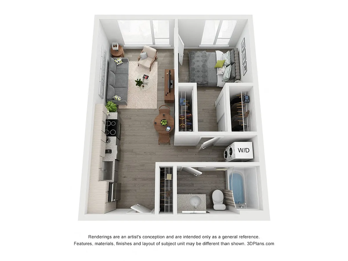 Floor plan One Bedroom A