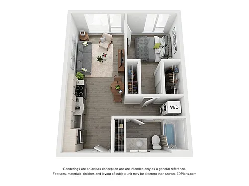 Floor plan One Bedroom A