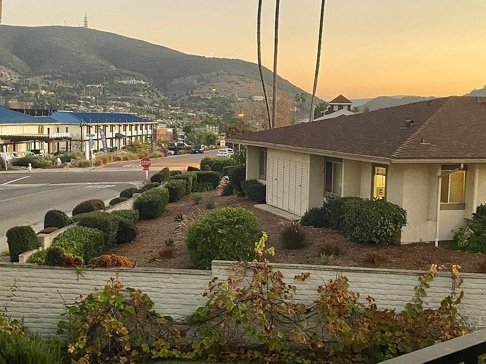 view from balcony at sunset