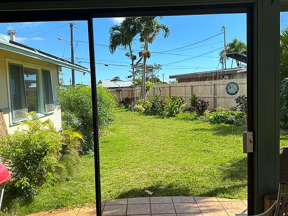 view from enclosed lanai
