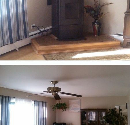 wood pellet stove in living room
						:
						10'x21'