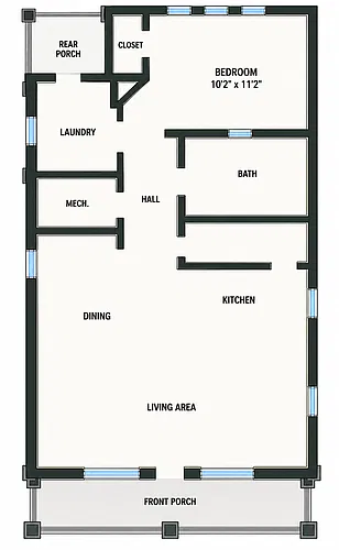 Floor plan 1 bedroom
