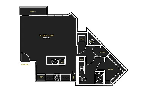 Floor plan Studio D