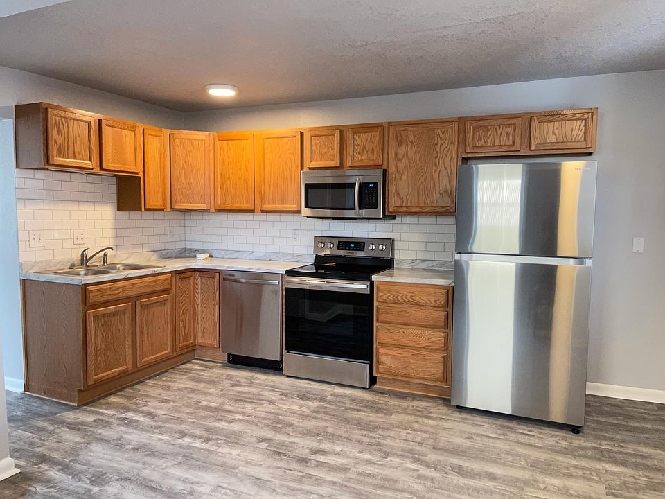 Kitchen with all new stainless steel appliances