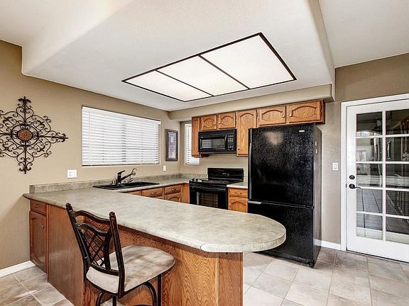 Kitchen with entry to garage