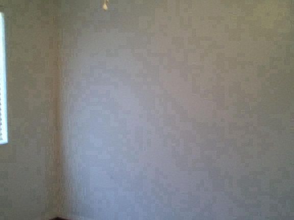 Laminate flooring and ceiling fan in bedroom 