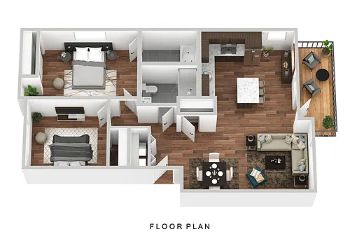 Floor plan 2 Bed 2 Bath
