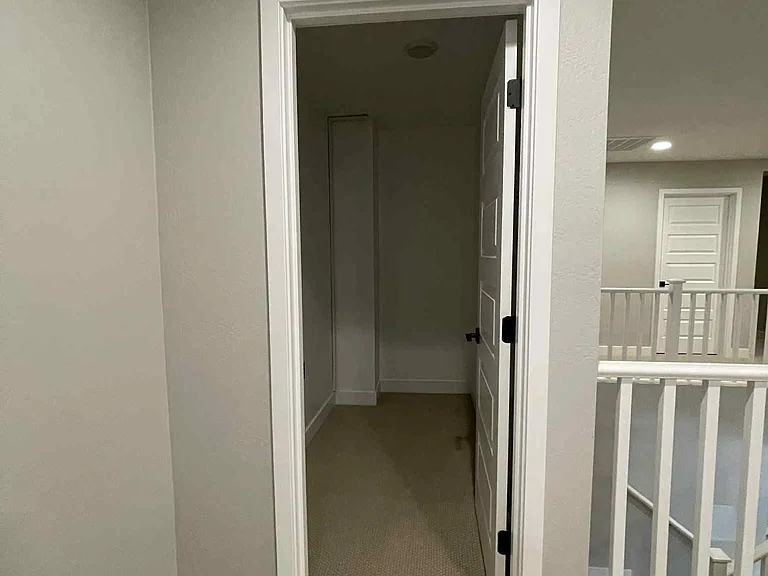 Hallway upstairs storage room