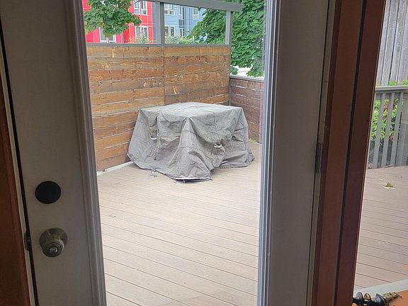 inside out to deck with privacy fence