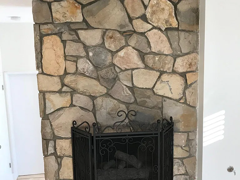 Living room fireplace