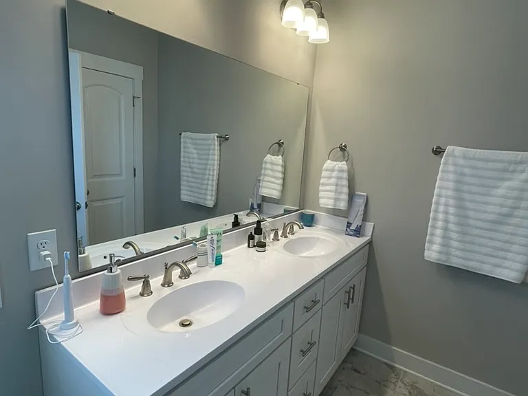 Master bath with double vanity