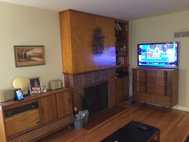Mid-century modern feel.