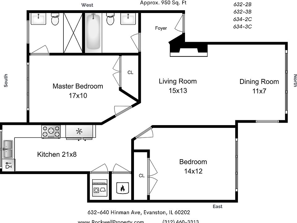 1st image of 632-40 Hinman Ct #632-2B
