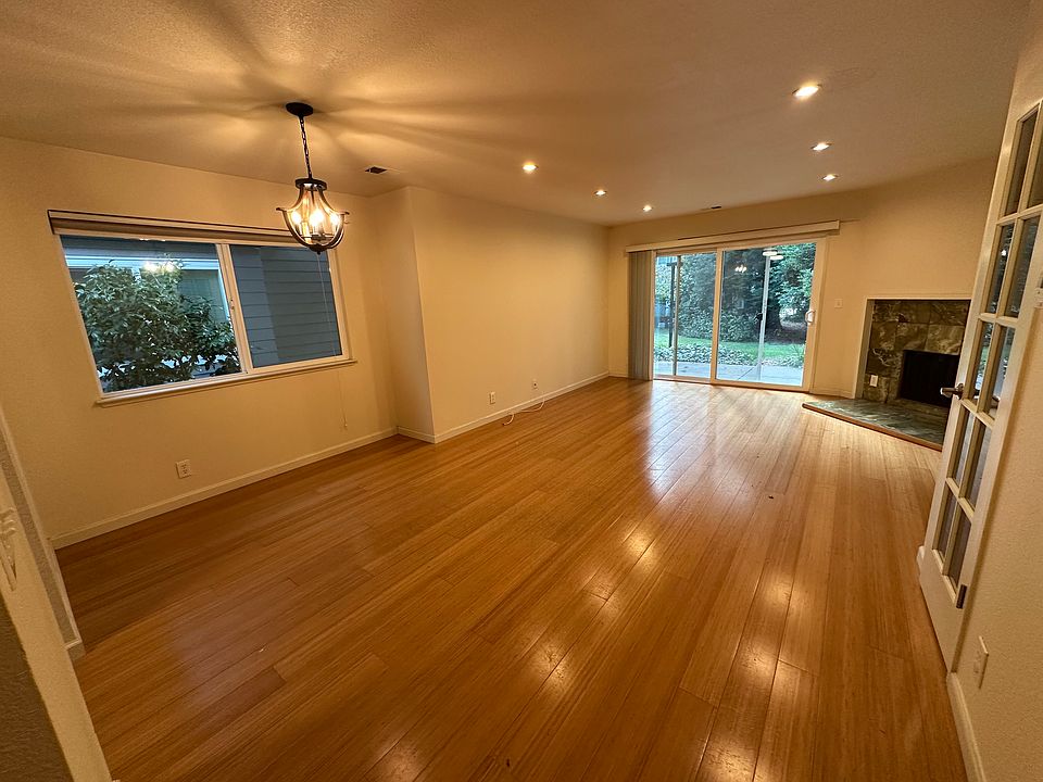 Open living room + dining room