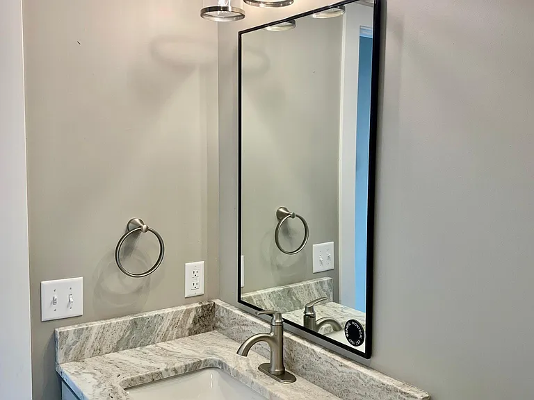 Granite countertops in the bathrooms as well