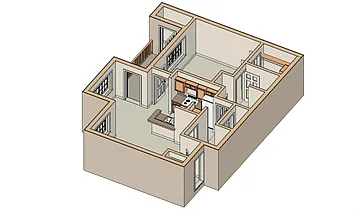 Floor plan 1 Bed/1 Bath