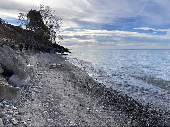 View of the beach.