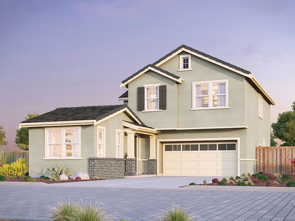 Traditional Elevation of the Exterior Rendering of Residence Three at Chandler in Brentwood, CA by B