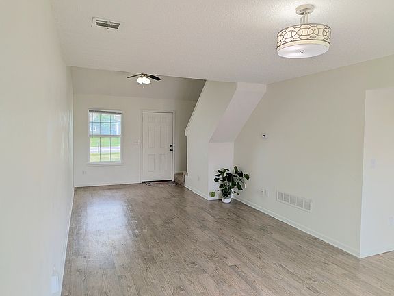 Front door into living room