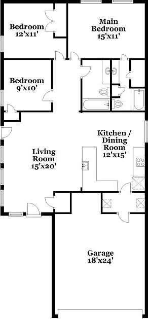 3 bed, 2.0 bath, 1161 sqft, $1,825 — Photo 2