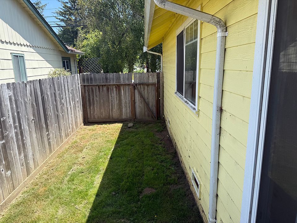 The fenced backyard east off of the kitchen