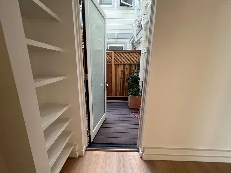 bedroom door to back porch