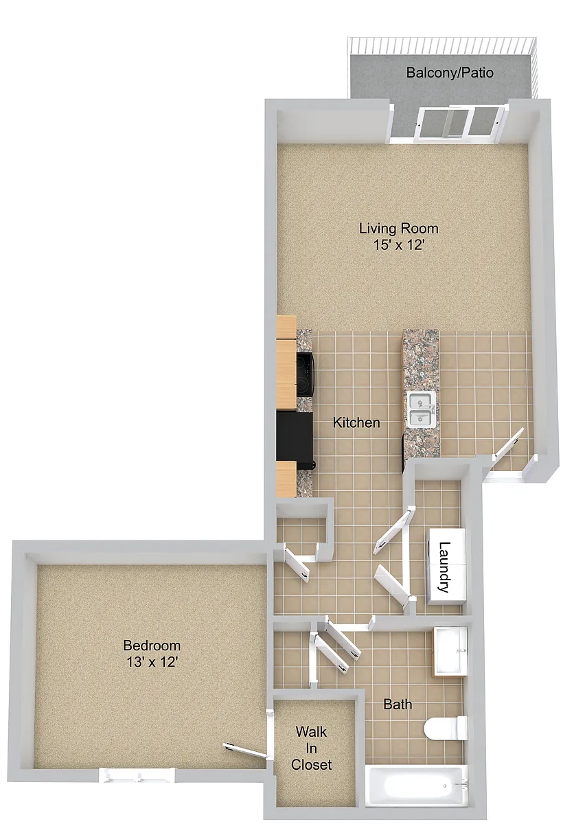 Floor plan One Bedroom