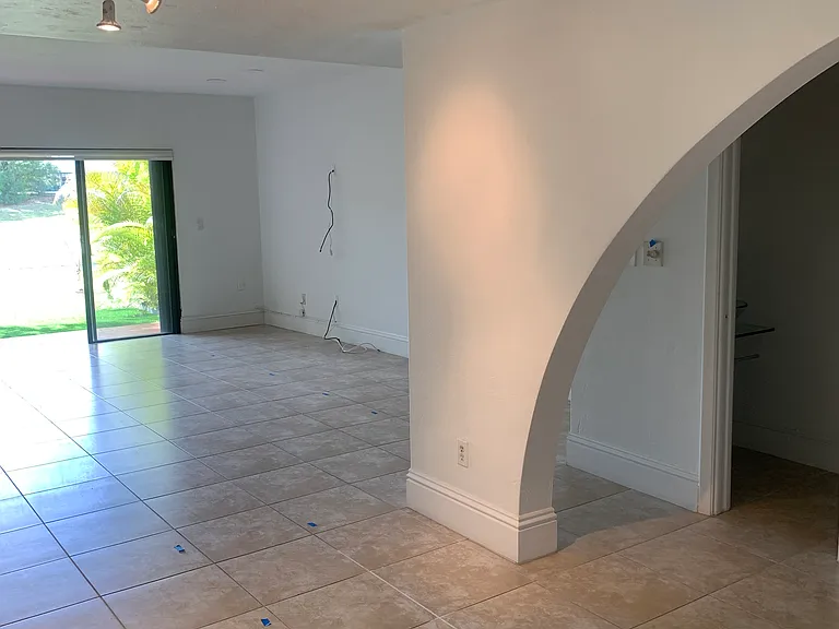 Open concept living room and dining room