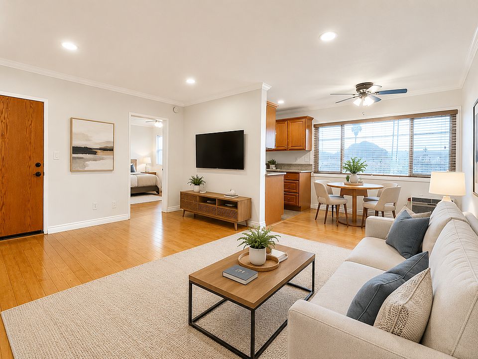 Living room and kitchen