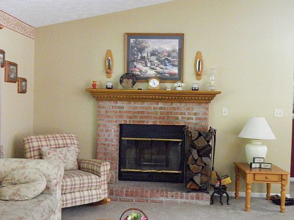 Wood burning fireplace