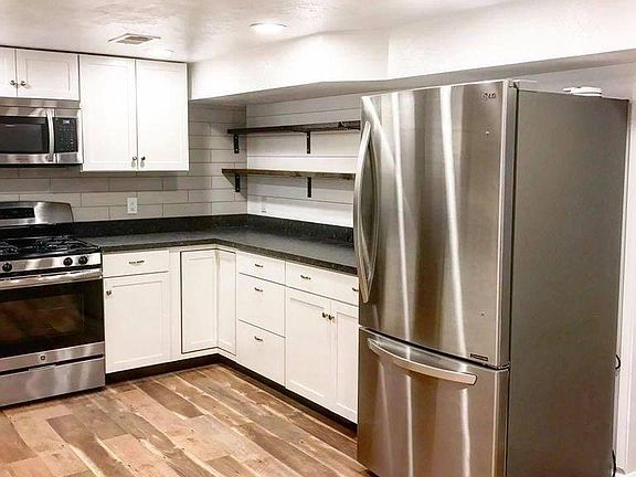 New stainless steel appliances. Counter space galore.