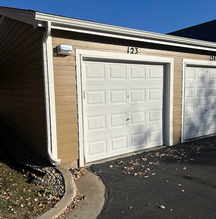 Private single garage for condo.